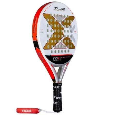 Noxsport ML10 Pro Cup COORP 2025 - Fibra de vidrio plateada y carbono, forma redonda Noxsport ML10 Pro Cup COORP 2025 - Fibra de vidrio plateada y carbono, forma redonda